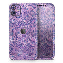 Purple Damask Watercolor Pattern - Vinyl Skin Wrap for iPhone 17 Pro Max, 17 Pro, 17 Air, 17, 16 & All Models — Soft Matte or Ultra Gloss