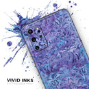 Purple Damask v2 Watercolor Pattern V2 - Premium Vinyl Skin Decal for Samsung Galaxy S25 Ultra, S24, S23, S22 & All Galaxy S Models