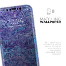 Purple Damask v2 Watercolor Pattern V2 - Vinyl Skin Wrap for iPhone 17 Pro Max, 17 Pro, 17 Air, 17, 16 & All Models — Soft Matte or Ultra Gloss
