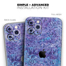 Purple Damask v2 Watercolor Pattern V2 - Vinyl Skin Wrap for iPhone 17 Pro Max, 17 Pro, 17 Air, 17, 16 & All Models — Soft Matte or Ultra Gloss