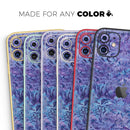 Purple Damask v2 Watercolor Pattern V2 - Vinyl Skin Wrap for iPhone 17 Pro Max, 17 Pro, 17 Air, 17, 16 & All Models — Soft Matte or Ultra Gloss