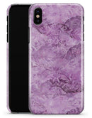 Purple Damask v2 Watercolor Pattern V3 - iPhone X Clipit Case