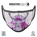Purple Deer Runner DreamCatcher - Made in USA Mouth Cover Unisex Anti-Dust Cotton Blend Reusable & Washable Face Mask with Adjustable Sizing for Adult or Child