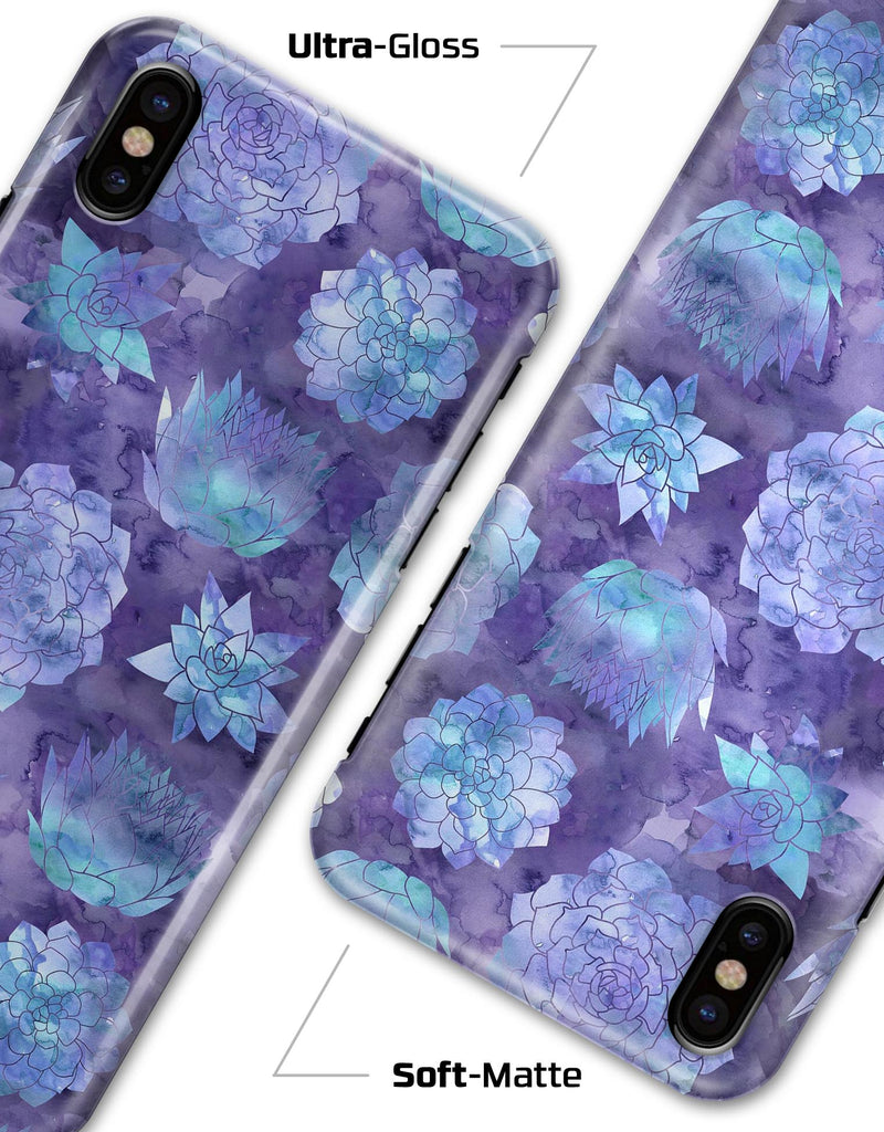Purple Floral Succulents - iPhone X Clipit Case