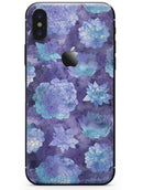 Purple Floral Succulents - iPhone X Skin-Kit