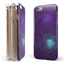 Purple Geometric V11 iPhone 6/6s or 6/6s Plus 2-Piece Hybrid INK-Fuzed Case