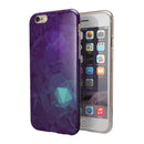 Purple Geometric V11 iPhone 6/6s or 6/6s Plus 2-Piece Hybrid INK-Fuzed Case