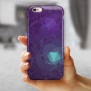 Purple Geometric V11 iPhone 6/6s or 6/6s Plus 2-Piece Hybrid INK-Fuzed Case