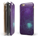 Purple Geometric V11 iPhone 6/6s or 6/6s Plus 2-Piece Hybrid INK-Fuzed Case