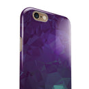 Purple Geometric V11 iPhone 6/6s or 6/6s Plus 2-Piece Hybrid INK-Fuzed Case