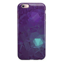 Purple Geometric V11 iPhone 6/6s or 6/6s Plus 2-Piece Hybrid INK-Fuzed Case