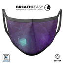 Purple Geometric V11 - Made in USA Mouth Cover Unisex Anti-Dust Cotton Blend Reusable & Washable Face Mask with Adjustable Sizing for Adult or Child