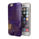 Purple Geometric V12 iPhone 6/6s or 6/6s Plus 2-Piece Hybrid INK-Fuzed Case