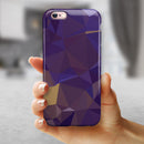 Purple Geometric V12 iPhone 6/6s or 6/6s Plus 2-Piece Hybrid INK-Fuzed Case