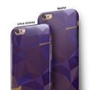 Purple Geometric V12 iPhone 6/6s or 6/6s Plus 2-Piece Hybrid INK-Fuzed Case