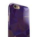 Purple Geometric V12 iPhone 6/6s or 6/6s Plus 2-Piece Hybrid INK-Fuzed Case