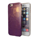 Purple Geometric V18 iPhone 6/6s or 6/6s Plus 2-Piece Hybrid INK-Fuzed Case