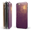 Purple Geometric V18 iPhone 6/6s or 6/6s Plus 2-Piece Hybrid INK-Fuzed Case