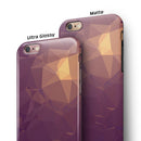 Purple Geometric V18 iPhone 6/6s or 6/6s Plus 2-Piece Hybrid INK-Fuzed Case