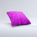 Purple Highlighted Wooden Planks Ink-Fuzed Decorative Throw Pillow