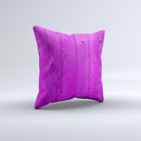 Purple Highlighted Wooden Planks Ink-Fuzed Decorative Throw Pillow