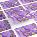Purple Marble & Digital Gold Foil V1 - Premium Protective Decal Skin-Kit for the Apple Credit Card