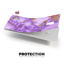 Purple Marble & Digital Gold Foil V2 - Premium Protective Decal Skin-Kit for the Apple Credit Card
