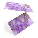 Purple Marble & Digital Gold Foil V2 - Premium Protective Decal Skin-Kit for the Apple Credit Card