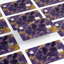 Purple Marble & Digital Gold Foil V3 - Premium Protective Decal Skin-Kit for the Apple Credit Card