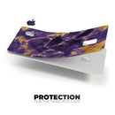 Purple Marble & Digital Gold Foil V3 - Premium Protective Decal Skin-Kit for the Apple Credit Card