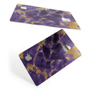 Purple Marble & Digital Gold Foil V3 - Premium Protective Decal Skin-Kit for the Apple Credit Card