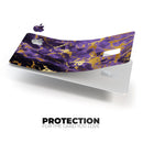 Purple Marble & Digital Gold Foil V4 - Premium Protective Decal Skin-Kit for the Apple Credit Card