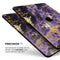 Purple Marble & Digital Gold Foil V4 - Full Body Skin Decal for the Apple iPad Pro 12.9", 11", 10.5", 9.7", Air or Mini (All Models Available)