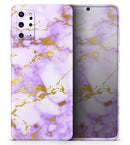 Purple Marble & Digital Gold Foil V5 - Premium Vinyl Skin Decal for Samsung Galaxy S25 Ultra, S24, S23, S22 & All Galaxy S Models