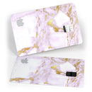 Purple Marble & Digital Gold Foil V8 - Premium Protective Decal Skin-Kit for the Apple Credit Card