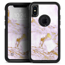 Purple Marble & Digital Gold Foil V8 - Skin Kit for the iPhone OtterBox Cases