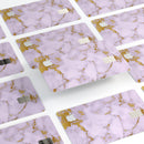 Purple Marble & Digital Gold Foil V9 - Premium Protective Decal Skin-Kit for the Apple Credit Card