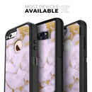 Purple Marble & Digital Gold Foil V9 - Skin Kit for the iPhone OtterBox Cases