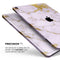 Purple Marble & Digital Gold Foil V9 - Full Body Skin Decal for the Apple iPad Pro 12.9", 11", 10.5", 9.7", Air or Mini (All Models Available)