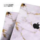 Purple Marble & Digital Gold Foil V9 - Full Body Skin Decal for the Apple iPad Pro 12.9", 11", 10.5", 9.7", Air or Mini (All Models Available)