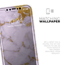 Purple Marble & Digital Gold Foil V9 - Protective Skin Wrap & Decal – Compatible with iPhone SE to iPhone 17 Pro Max (All Models)