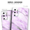 Purple Marble & Digital Silver Foil V10 2 - Skin-Kit for the Samsung Galaxy S-Series S20, S20 Plus, S20 Ultra , S10 & others (All Galaxy Devices Available)