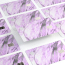 Purple Marble & Digital Silver Foil V10 - Premium Protective Decal Skin-Kit for the Apple Credit Card