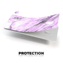 Purple Marble & Digital Silver Foil V10 - Premium Protective Decal Skin-Kit for the Apple Credit Card