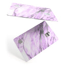 Purple Marble & Digital Silver Foil V10 - Premium Protective Decal Skin-Kit for the Apple Credit Card