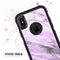 Purple Marble & Digital Silver Foil V10 - Skin Kit for the iPhone OtterBox Cases