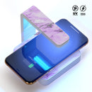 Purple Marble & Digital Silver Foil V10 UV Germicidal Sanitizing Sterilizing Wireless Smart Phone Screen Cleaner + Charging Station