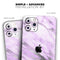 Purple Marble & Digital Silver Foil V10 // Skin-Kit compatible with the Apple iPhone 14, 13, 12, 12 Pro Max, 12 Mini, 11 Pro, SE, X/XS + (All iPhones Available)