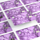Purple Marble & Digital Silver Foil V1 - Premium Protective Decal Skin-Kit for the Apple Credit Card