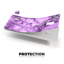 Purple Marble & Digital Silver Foil V1 - Premium Protective Decal Skin-Kit for the Apple Credit Card